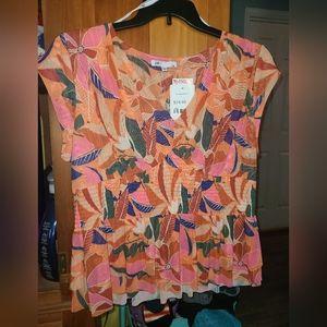 NWT Floral Spring/Summer Top Sz XL